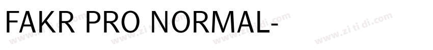 FAKR PRO NORMAL字体转换